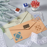 TPR Stamps, with Acrylic Board, for Imprinting Metal, Plastic, Wood, Leather, Diamond Pattern, 16x11cm