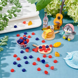 240pcs 2 Colors PVC Raspberry, Imitation Fruit, Play Food, for Dollhouse Accessories, Pretending Prop Decorations, Mixed Color, 7x4mm, 120pcs/color