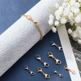 16Pcs 4 Style 304 Stainless Steel Lobster Claw Clasps, Golden & Stainless Steel Color, 4pcs/style
