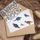 Custom PVC Plastic Clear Stamps, for DIY Scrapbooking, Photo Album Decorative, Cards Making, Stamp Sheets, Film Frame, Dinosaur, 160x110x3mm