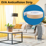 EVA Anticollision Strip, Baby Table Bumper Guards, for Furniture Against Sharp Corners, White, 40x4mm, 5m/roll