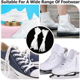 4 Pairs 2 Style Nylon Lace Shoe Laces, Flat Shoelace, White, 725~1000x29.5x2.5mm, 2 pairs/style