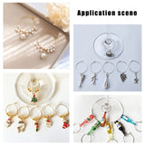 316 Stainless Steel Wine Glass Charms Rings, Hoop Earring Findings, DIY Material for Basketball Wives Hoop Earrings, Golden & Stainless Steel Color, 21 Gauge, 24x20x0.7mm, 2 colors, 50pcs/color, 100pcs/box