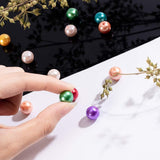 Glass Pearl Beads, Round, Mixed Color, 10mm, Hole: 1~1.5mm