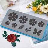 1Pc Wood Cutting Dies, with Steel, for DIY Scrapbooking/Photo Album, Decorative Embossing DIY Paper Card, Leather Crafts Making, Flower Pattern, 127x254x9mm