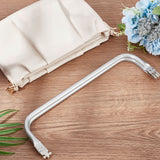 2Pcs Aluminum Bag Handle, Bag Replacement Accessories, Silver Color Plated, 9.5x30x2cm