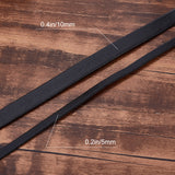 Flat Leather Jewelry Cord, Jewelry DIY Making Material, Black, 5x1.4mm, about 10.94 Yards(10m)/Roll