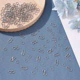 Jewelry Making Finding Kits, Including 304 Stainless Steel S-Hook Clasps & Round Rings, Stainless Steel Color, 180Pcs/box