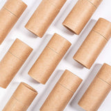 Kraft Paper Packaging Boxes, For Pen Container and Tea Caddy, Tube, BurlyWood, 8.35cm, Capacity: 10ml