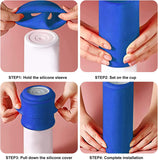 Silicone Cup Sleeve, Sublimation Tumblers, Insulated Reusable Cup Sleeves, Column, Pink, 82x235mm, Inner Diameter: 79mm