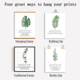 Chemical Fiber Oil Canvas Hanging Painting, Home Wall Decoration, Rectangle, Leaf Pattern, 250~400x200~300mm, 6pcs/set
