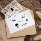 Custom PVC Plastic Clear Stamps, for DIY Scrapbooking, Photo Album Decorative, Cards Making, Stamp Sheets, Film Frame, Spaceship, 160x110x3mm