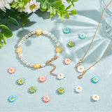 20Pcs Natural Freshwater Shell Beads, with Enamel, Flower, Mixed Color, 10x4mm, Hole: 0.8mm