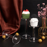 3Pcs 3 styles Acrylic Round Acrylic Jewelry/Watch Display Pedestal Riser Stands, Clear, 1pc/style