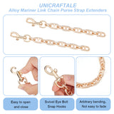 Alloy Mariner Link Chain Purse Strap Extenders, with Swivel Eye Bolt Snap Hooks, Light Gold, 17.2cm