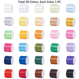 Nylon Thread, for Jewelry Making, Mixed Color, 1.5mm, about 15m/roll, 30colors, 1roll/color, 30rolls/set