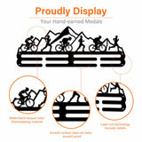 Running & Riding Theme Iron Medal Hanger Holder Display Wall Rack, with Screws, Sports Themed Pattern, 150x400mm