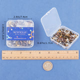 Brass Ice Pick Pinch Bails, Mixed Color, 20x7mm, Hole: about 4x6mm, 120pcs/bag
