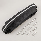 Nylon Closed-end Zipper and Zinc Alloy Zipper Sliders Zipper Head, Platinum, Black, 43x12.5x10.5mm