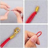 Iron Coil Cord Ends, Mixed Color, 7~9x3mm, Hole: 1.8mm, Inner Diameter: 1.8mm, 600pcs/box