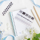 5Pcs 5 Styles Plastic Embossing Folders, Concave-Convex Embossing Stencils, for Handcraft Photo Album Decoration, Mixed Shapes, 30x150x2.5mm, 1pc/style