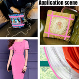 Polyester Elastic Cords with Single Edge Trimming, Flat, with Cardboard Display Card, Deep Pink, 13mm