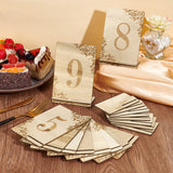 Wood Table Numbers Cards, with Base Holder, Rectangle with Number 1~10, for Wedding, Restaurant, Birthday Party Decorations, Number Pattern, 134x90x2.5mm, 20pcs/set