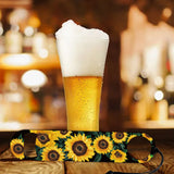 201 Stainless Steel Bottle Opener, with PU Leather Cord, Rectangle, Flower Pattern, 178x38x2mm
