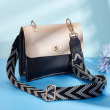 Arrow Pattern Polyester Adjustable Webbing Bag Straps, with Alloy Swivel Clasp, Light Gold, 77~126cm