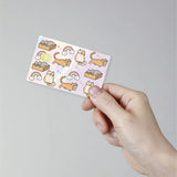 PVC Plastic Waterproof Card Stickers, Self-adhesion Card Skin for Bank Card Decor, Rectangle, Cat Shape, 186.3x137.3mm