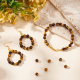 Natural Tiger Eye Beads, Round, 6mm, Hole: 2mm, 50pcs/box