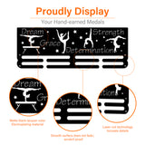 Sports Theme Iron Medal Hanger Holder Display Wall Rack, with Screws, Gymnastics Pattern, 150x400mm