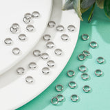 202 Stainless Steel Beads, Rondelle, Stainless Steel Color, 7x3mm, Hole: 4.5mm, 200pcs/box