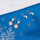 20Pcs 2 Colors 304 Stainless Steel Clip-on Earring Component, with Loops, Golden & Silver, 11x11x3mm, Hole: 1.6mm, 20Pcs/color