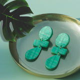 Acrylic Clay Texture Boards, Square, Tartan, 100x100mm, 2pcs/set