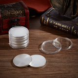 Blank Iron Discs, with Plastic Box, Flat Round, for DIY Souvenir Medals, Commemorative Coin, Silver, 40x2.5mm, 16pcs/box