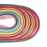 Rectangle 36 Colors Quilling Paper Strips, Mixed Color, 525x3mm, about 360strips/bag, 36color/bag