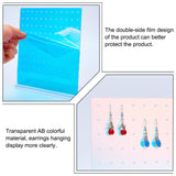 Acrylic Earrings Display Stands, L-Shaped, Clear AB, 23.5x7.55x20cm, Hole: 2mm
