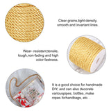 3 Strand Polyester Braided Cord, Twisted Rope, for DIY Cord Jewelry Findings, Yellow, 5mm, about 18m/roll