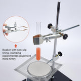 Laboratory Support Stand, with Rod, Lab Clamp, Flask Clamp, Condenser Clamp Stands, Lab Supplies, Platinum, 350mm