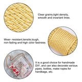 3-Ply Polyester Cords, Twisted Rope, for DIY Gift Bagd Rope Handle Making, Gold, 6mm, about 25m/bundle