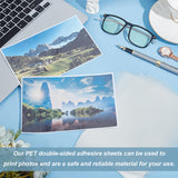 A5 Transparent PET Double Sided Adhesive Stickers, for DIY Card, Rectangle, Clear, 211x148x0.1mm