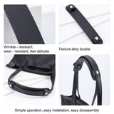 Imitation Leather Bag Strap Padding, Pressure Relief Shoulder Strap Protector Cover, with Iron Button, Black, 22.8x9.3x0.5cm