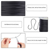 Aluminum Wire, Matte Effect, Black, 18 Gauge, 1mm, about 150m/roll