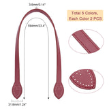 10Pcs 5 Colors PU Leather Bag Straps, Bag Replacement Accessories, Mixed Color, 59.4x3.16x0.36cm, 2pcs/color