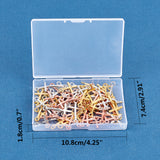 Alloy Links connectors, Sideways Cross, Mixed Color, 39x17x2mm, 20pcs/color, Total 60pcs/box