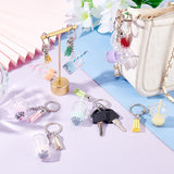 DIY Milk Tea Keychain Making Kit, Including Iron Split Key Rings, Faux Suede Tassel & Plastic & Resin Pendants, Mixed Color, 42Pcs/set