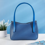 PU Leather Sew on Bag Handles, for Purse Making, Medium Blue, 61.3~61.5x1.85x0.4cm, Hole: 1.8mm