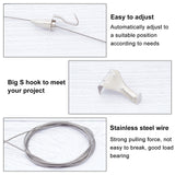 Stainless Steel Wall Hooks, Wall Decorations Ornaments, for Photo/Picture, Stainless Steel Color, 1000x1.5mm