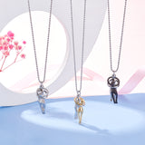 3Pcs 3 Colors 304 Stainless Steel Pendants, Human Huging, Mixed Color, 37.5x13mm, Hole: 3.4mm, 1pc/style